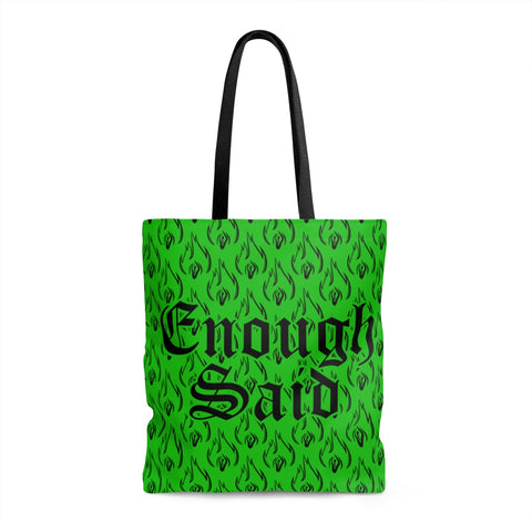 Tote Bag - Signature Enough Said Pattern - Green