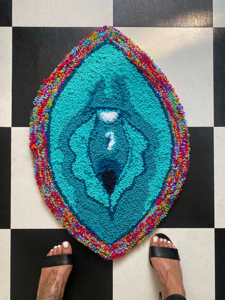 One of Kind hand tufted Vagina Rugs