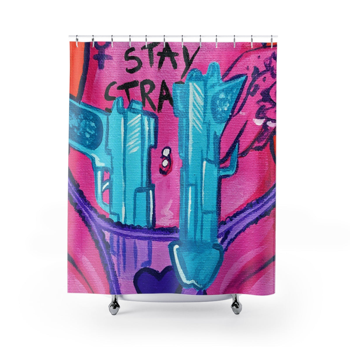 Shower Curtain / Tapestry - Stay Strapped