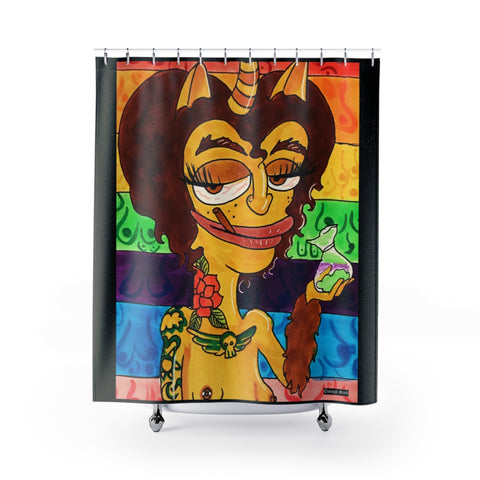 Shower Curtain / Tapestry - the Lesbian Hormone Monster
