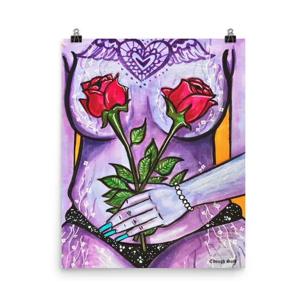 Poster - Flower Girl Series (#2 - Purple)