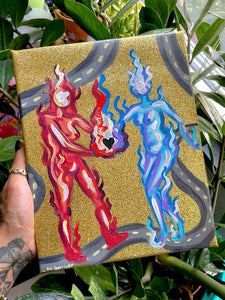 Original Painting on Canvas - Twin Flames
